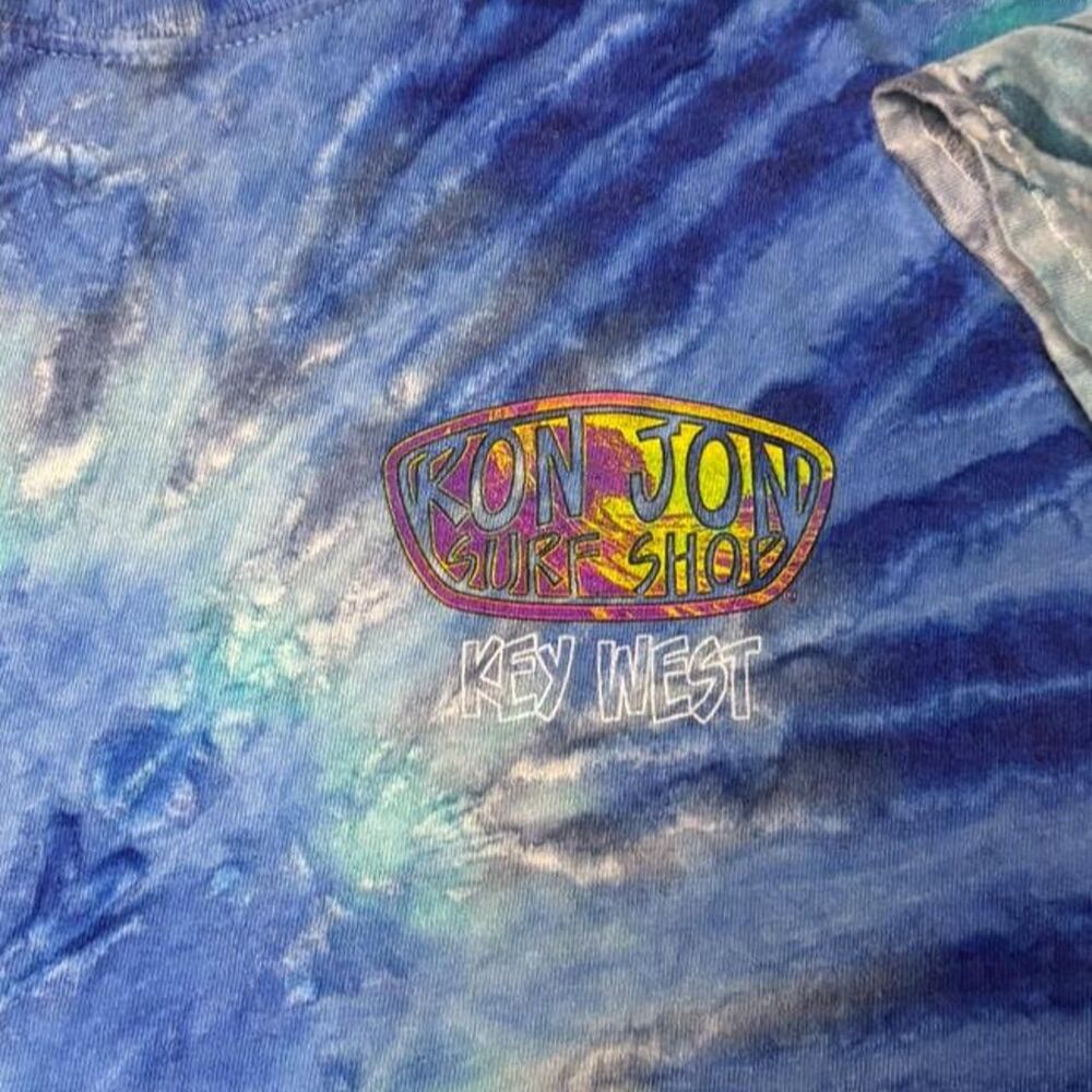 Ron Jon Surf Shop Key West Tie Dye T-Shirt 2XL Blue Teal